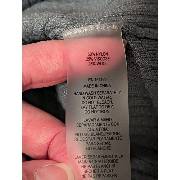 Vila Milano Womens Gray Wool Blend Ribbed Knit,Pullover Sz Small - Picture 6 of 11